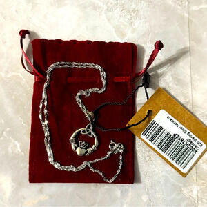 925 Serling Silver Claddagh & Trinity Necklace 20”